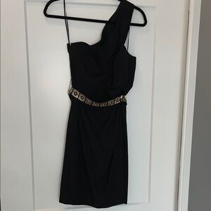 Elegant Black One-Shoulder Dress